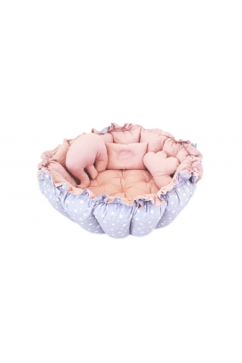 Amazingo Babynest Pamuk Kumaş Bebek Uyku Yatağı Oyun Minderi