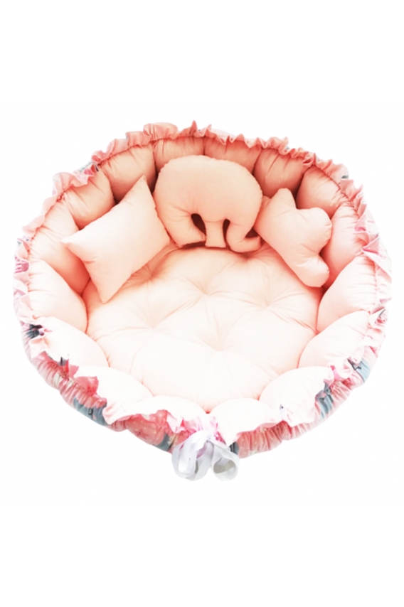 Amazingo Babynest Pamuk Kumaş Bebek Uyku ve Oyun Minderi